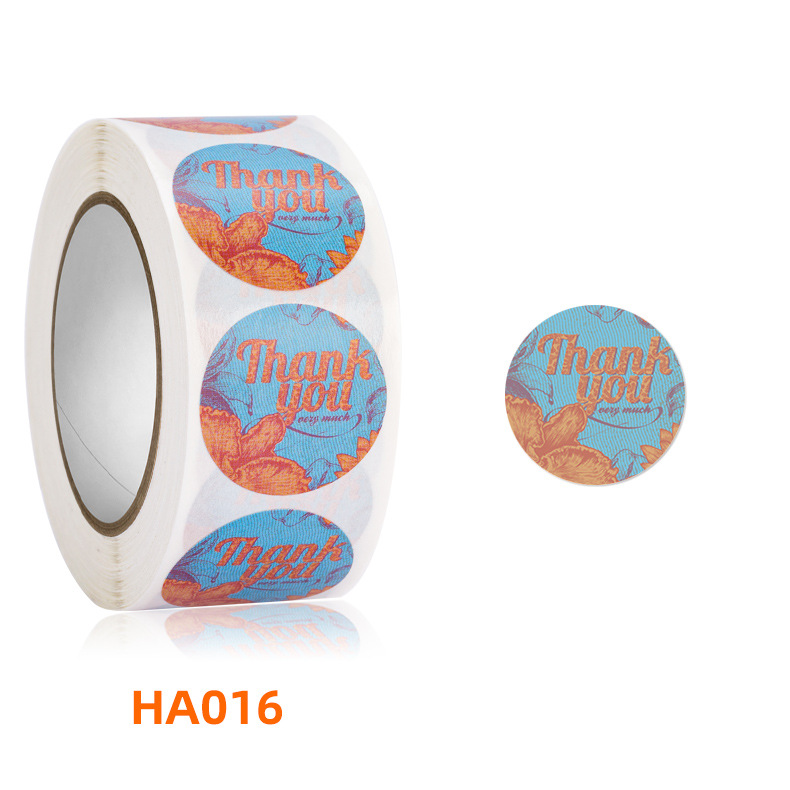 500PCS Thank you self-adhesive label roll sticker packaging seal sticker