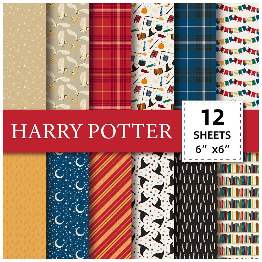 12 sheets/pack magic hat HP material paper 6-inch scrapbook background paper