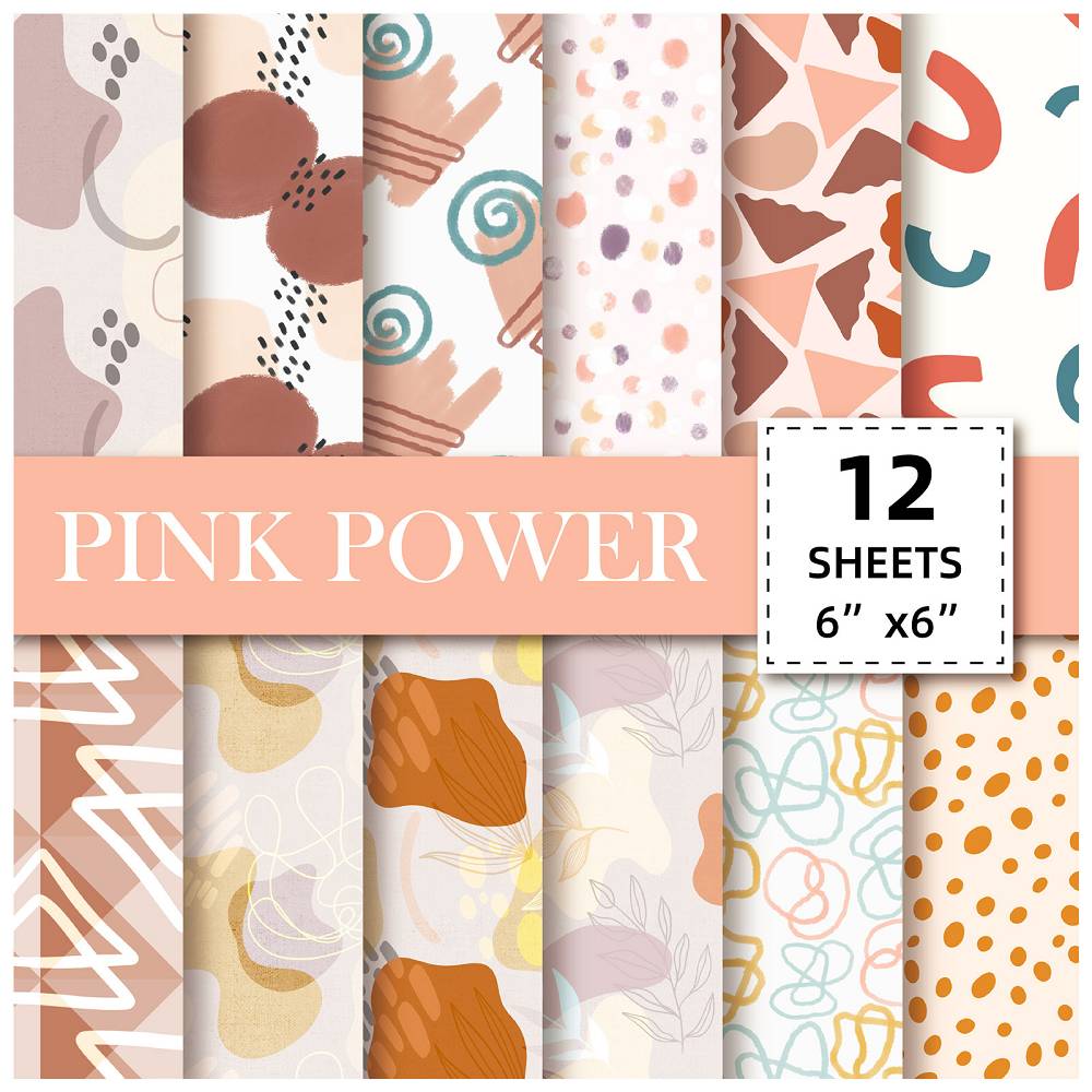 12 sheets/pack of spotted BOHO material paper 6-inch handbook background paper