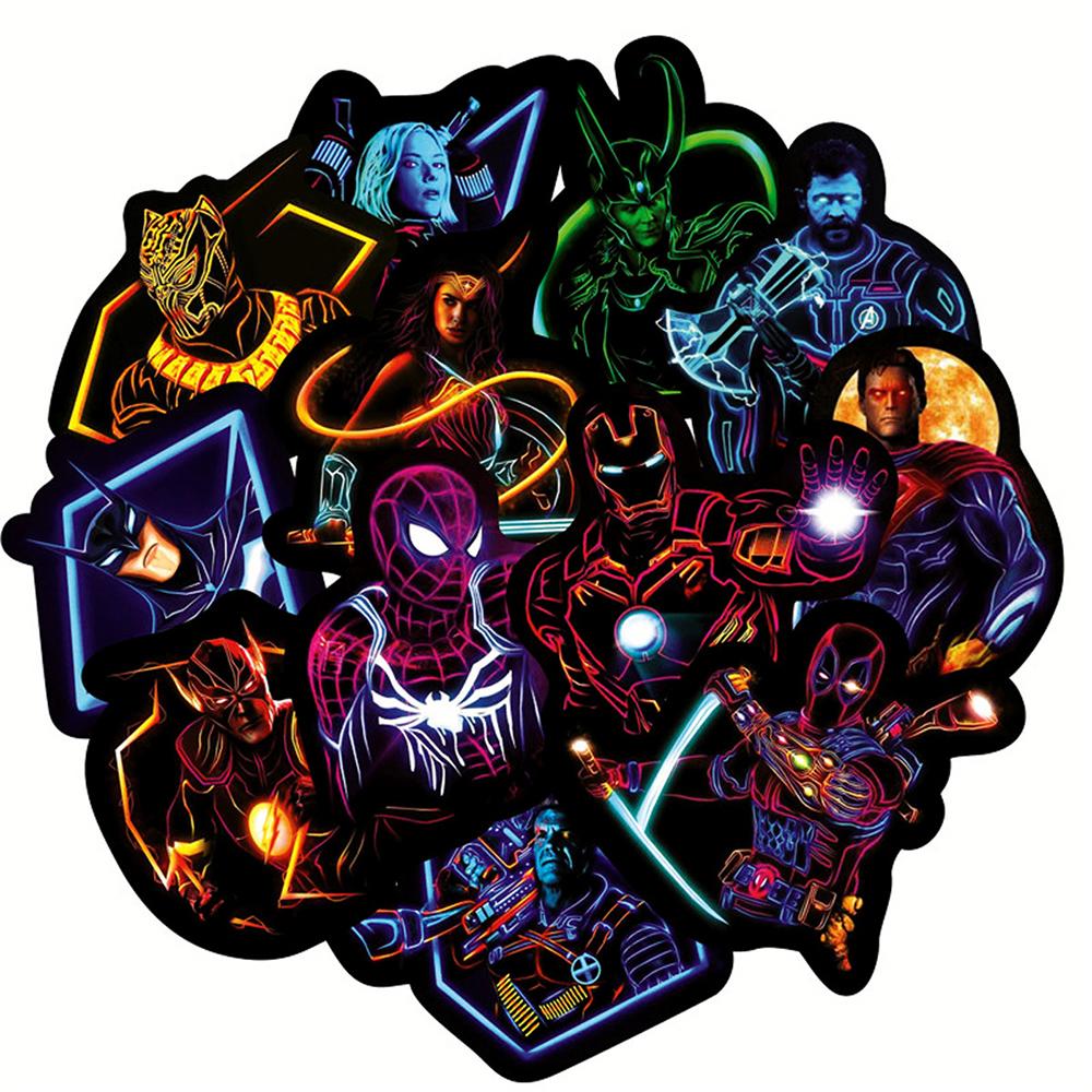 30 pcs Neon Marvel Hero Laptop Waterproof Sticker