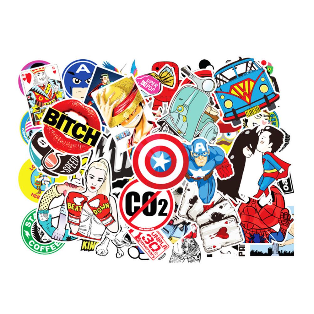 50 pcs Laptop Skateboard doodle Waterproof Sticker