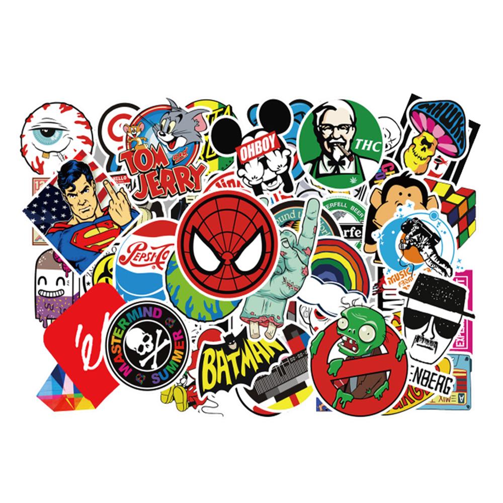 50 pcs Laptop Skateboard doodle Waterproof Sticker