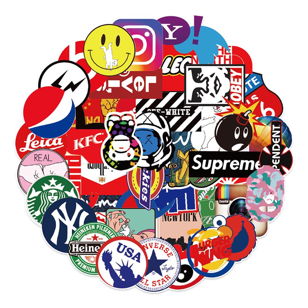 100 pcs Laptop Skateboard doodle Waterproof Sticker