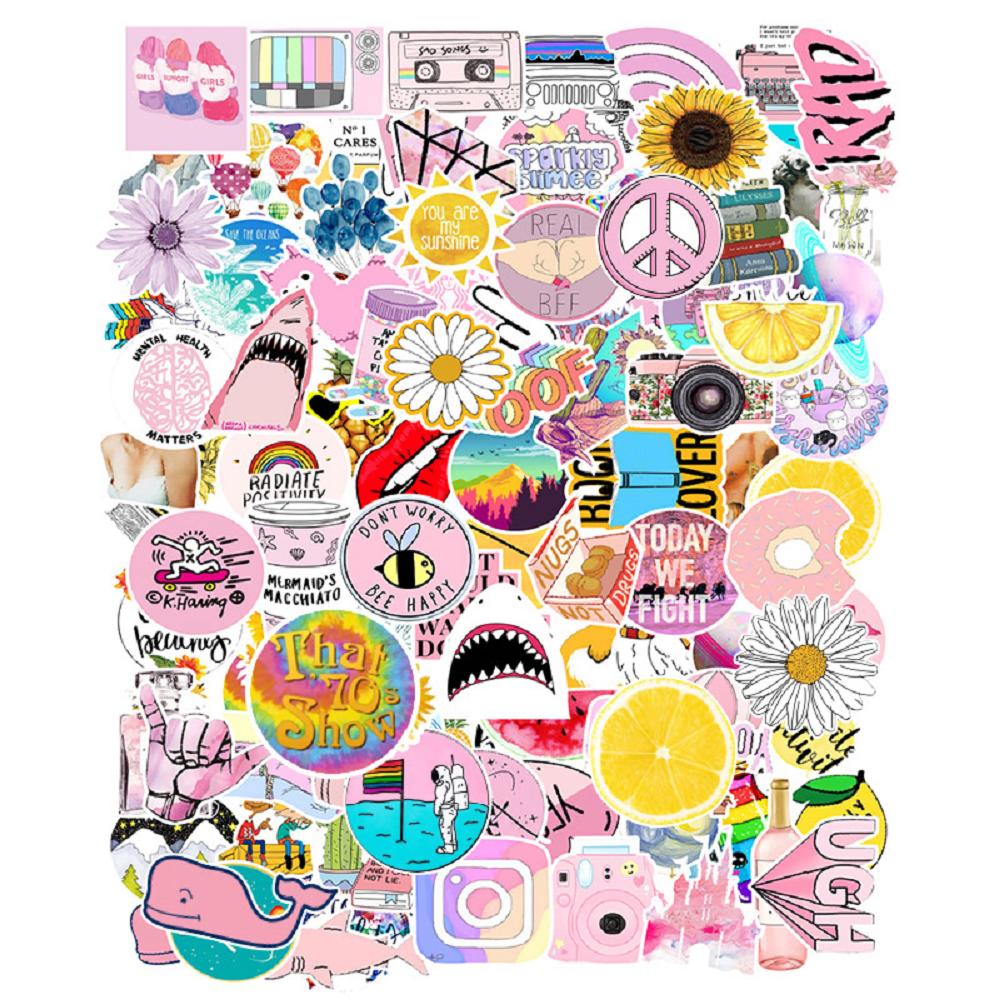 103 pcs Laptop Skateboard doodle Waterproof Sticker