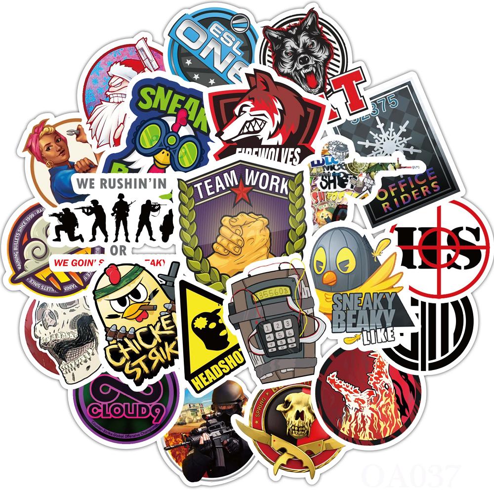 110 pcs Laptop Skateboard doodle Waterproof Sticker