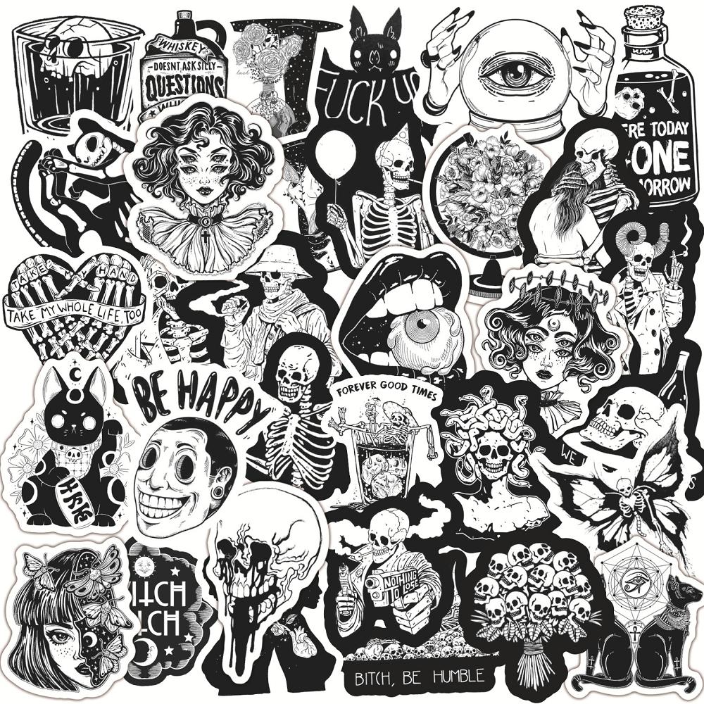 100 pcs Laptop Skateboard doodle Waterproof Sticker