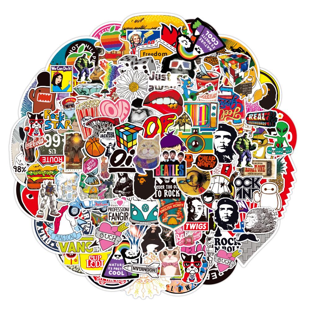 200 pcs Laptop Skateboard doodle Waterproof Sticker