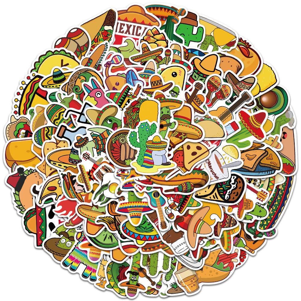 100 pcs Laptop Skateboard doodle Waterproof Sticker