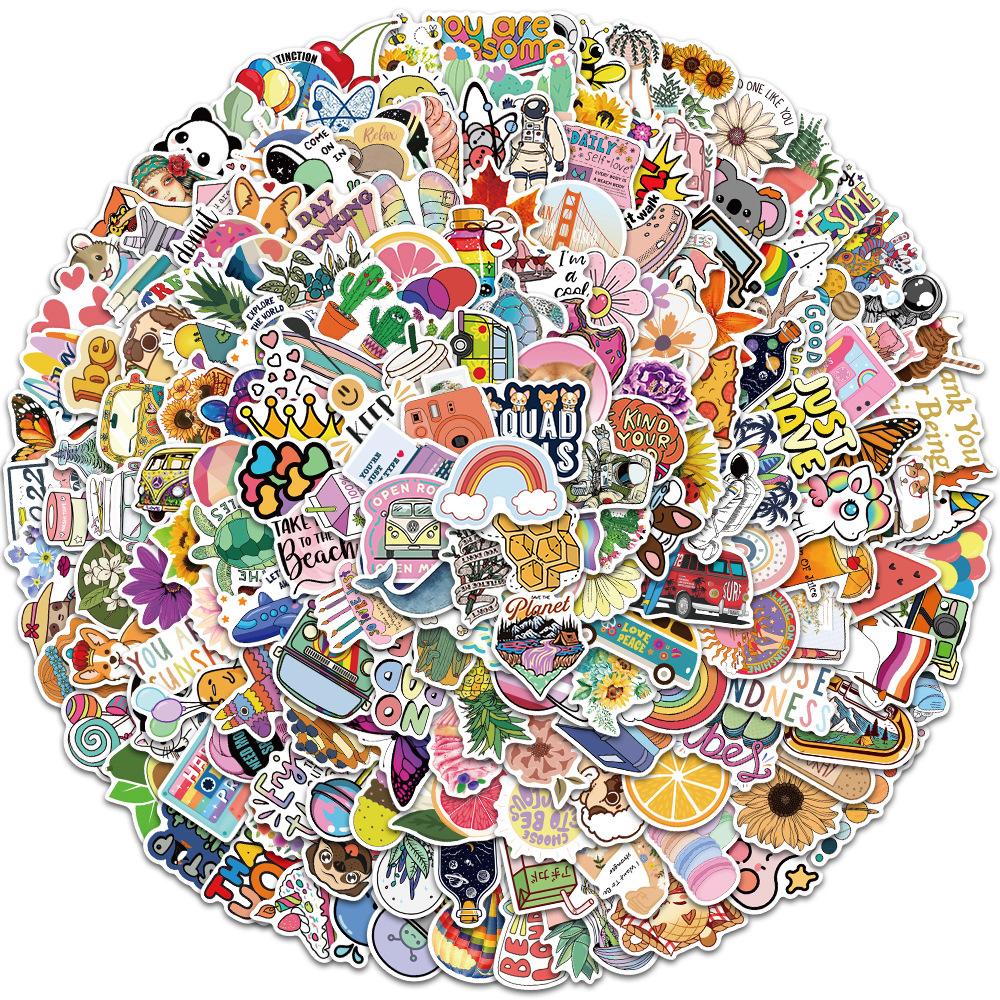 200 pcs Laptop Skateboard doodle Waterproof Sticker