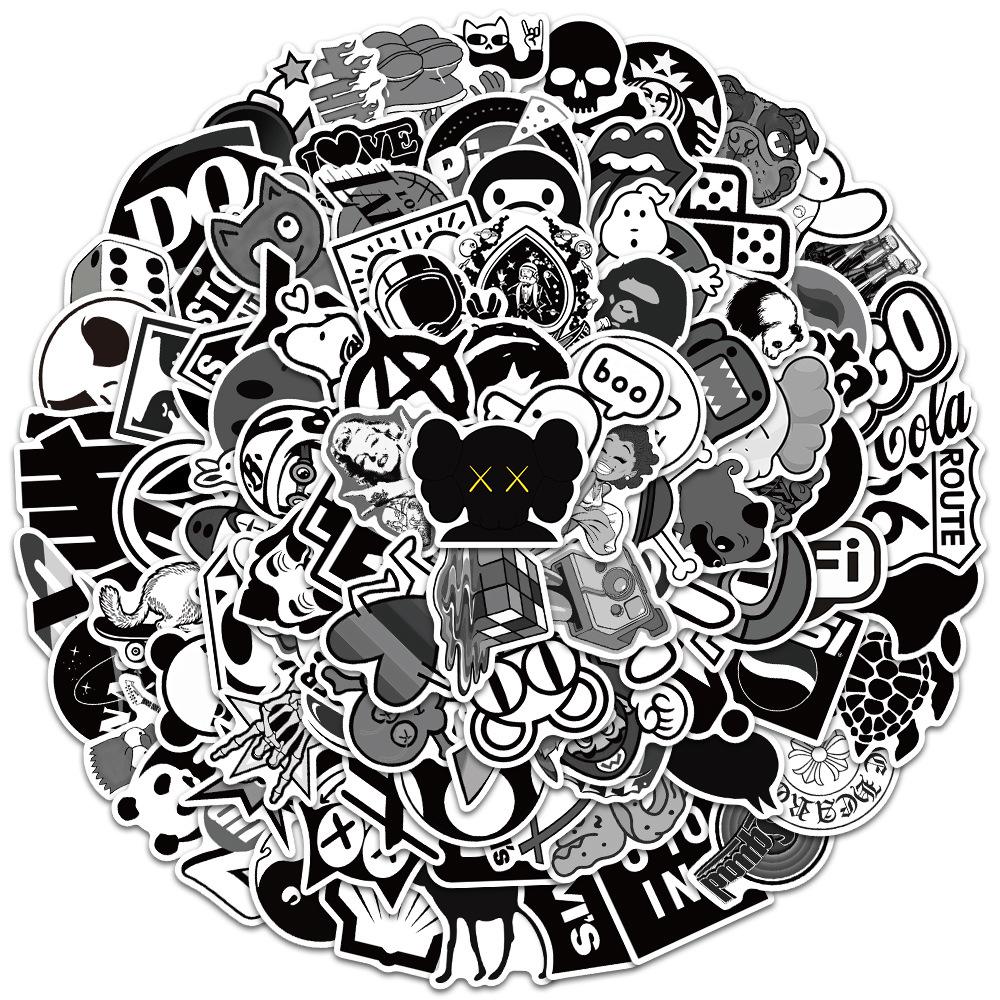 101 pcs Laptop Skateboard doodle Waterproof Sticker