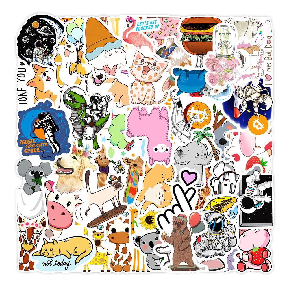 50 pcs Laptop Skateboard doodle Waterproof Sticker