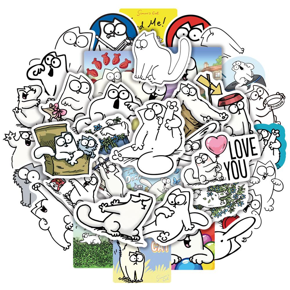 62 pcs Laptop Skateboard doodle Waterproof Sticker