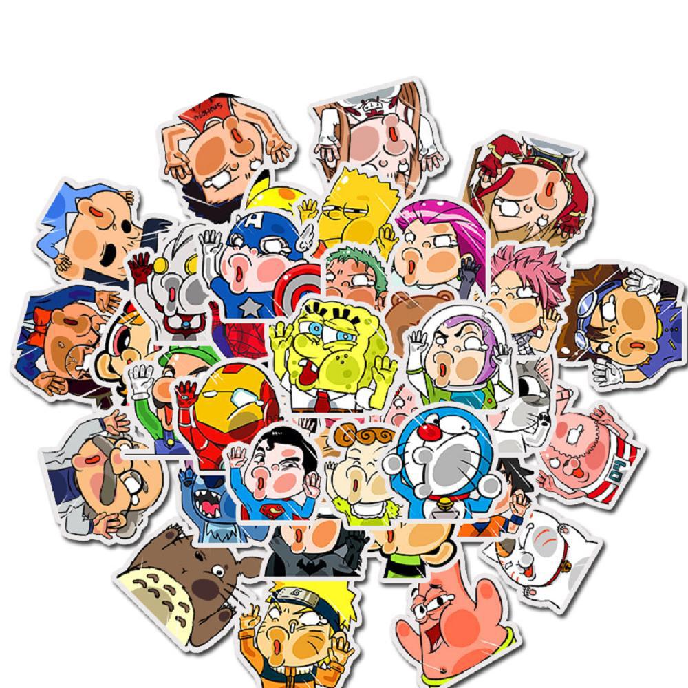 50 pcs Laptop Skateboard doodle Waterproof Sticker