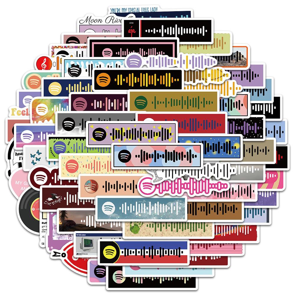 68 pcs Laptop Skateboard doodle Waterproof Sticker