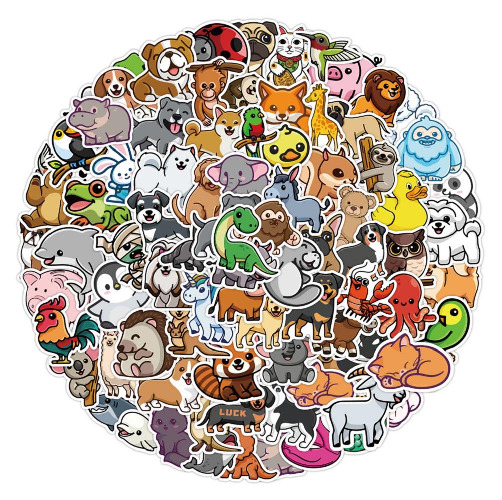 100 pcs Laptop Skateboard doodle Waterproof Sticker