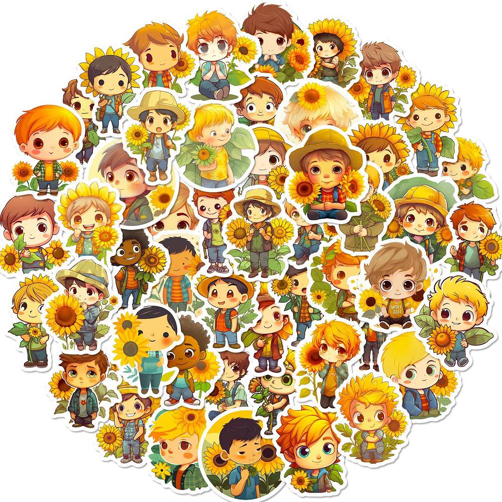 50 Sheets Sunflower Stickers for Boys Amazon Sunflower Sunflower Amazon Holiday Gift Stickers