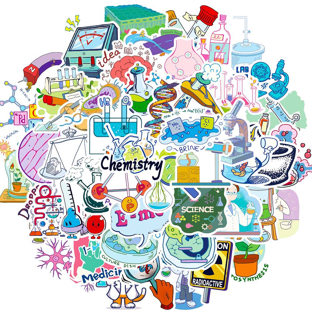 50 Sheets Chemistry Lab Science Graffiti Stickers Suitcase Tablet Stickers stiecke AliExpress Amazon