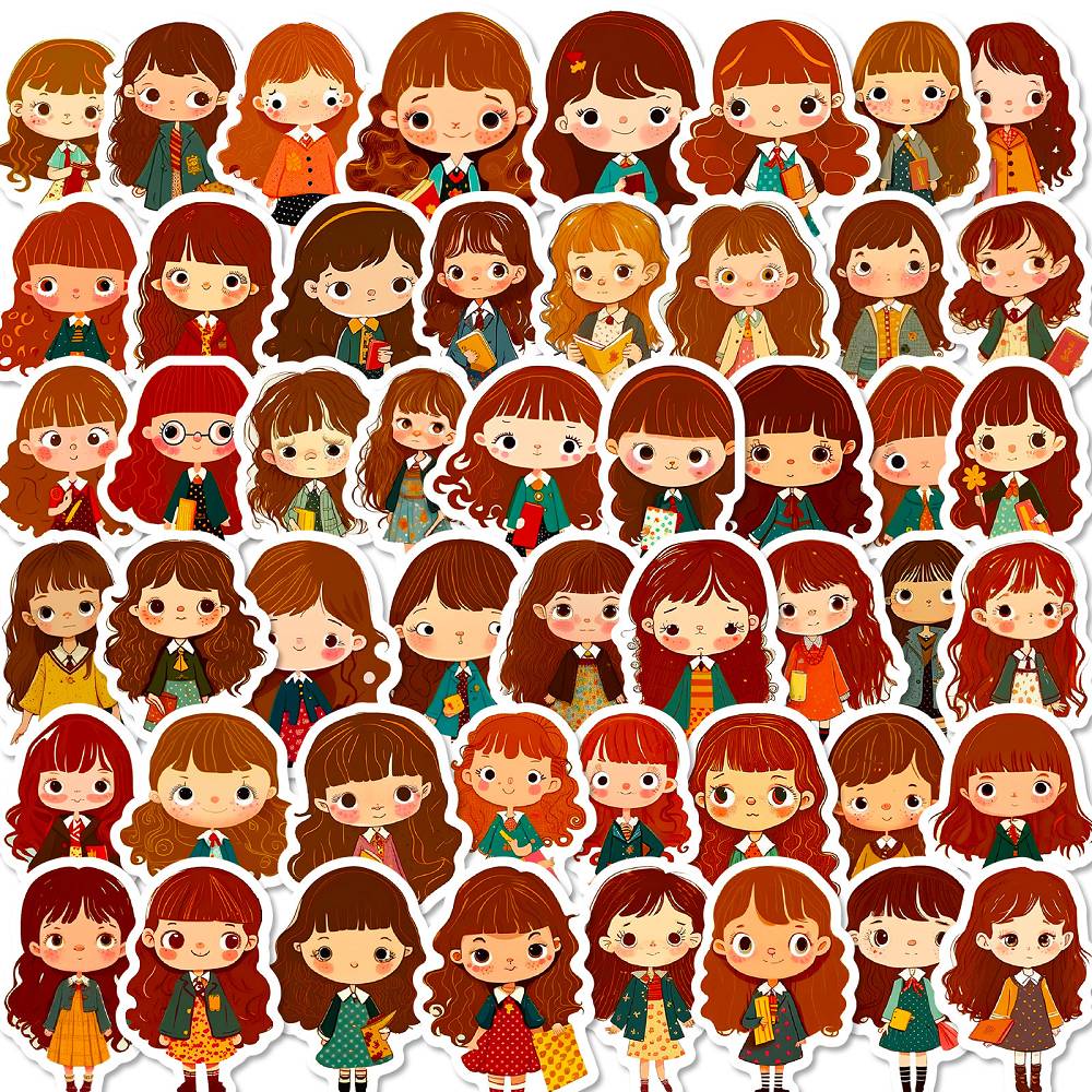 Cute Cartoon Girl Series Stickers Kawaii Supplies Material - Temu