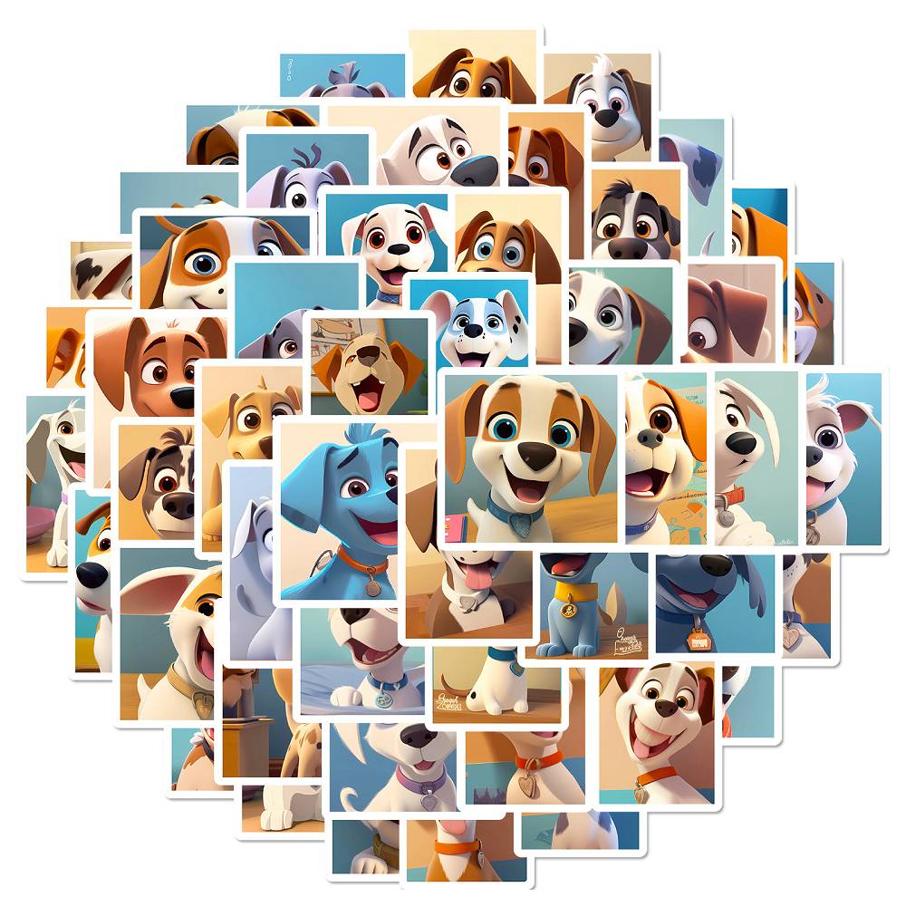 50 dog expression packs new cartoon creative cute cross-border dog expression pack mobile phone shell waterproof stickers