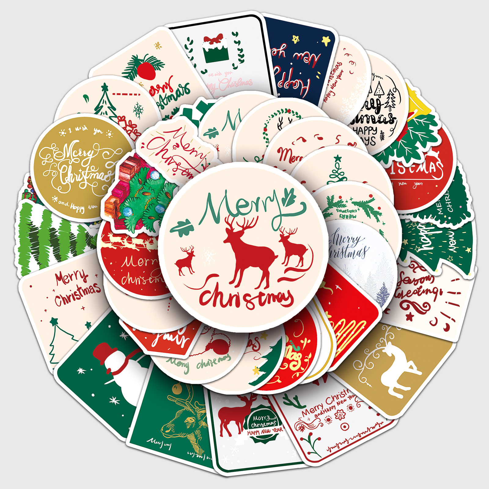 50 Christmas Doodle Stickers