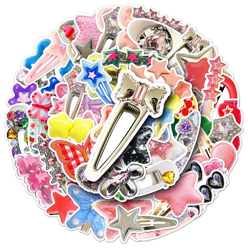 50 hairpin graffiti stickers creative ins style Y2K dopamine stickers