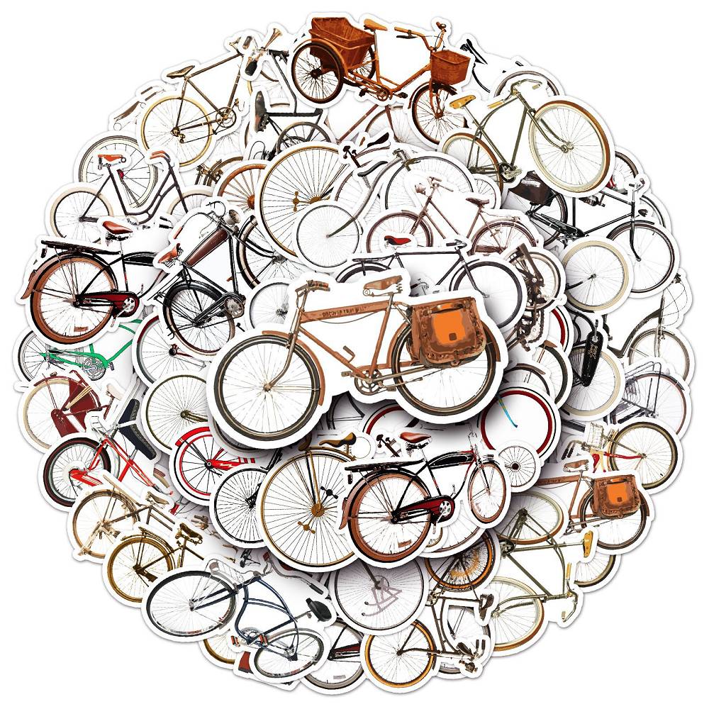 50 Vintage Bike Graffiti Stickers