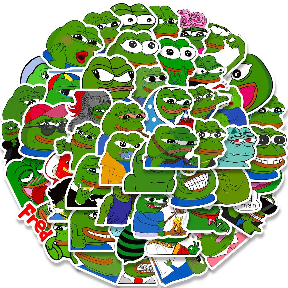 50 Sad Frog Stickers