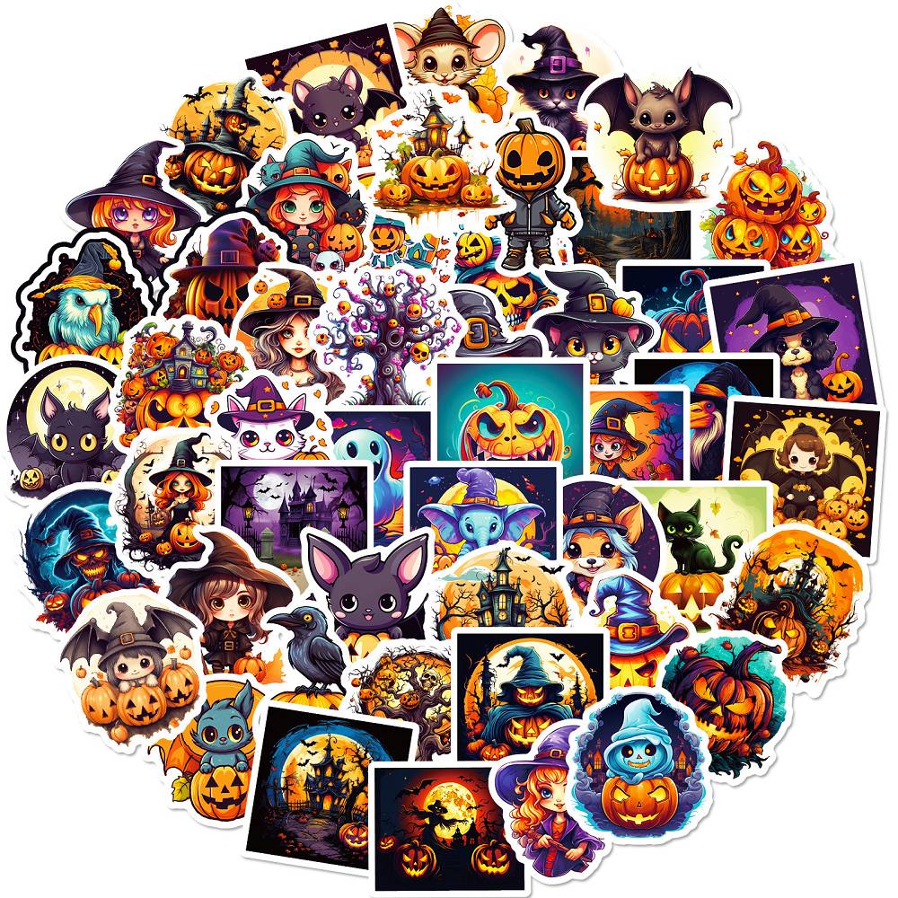 New 50 PCS Halloween stickers