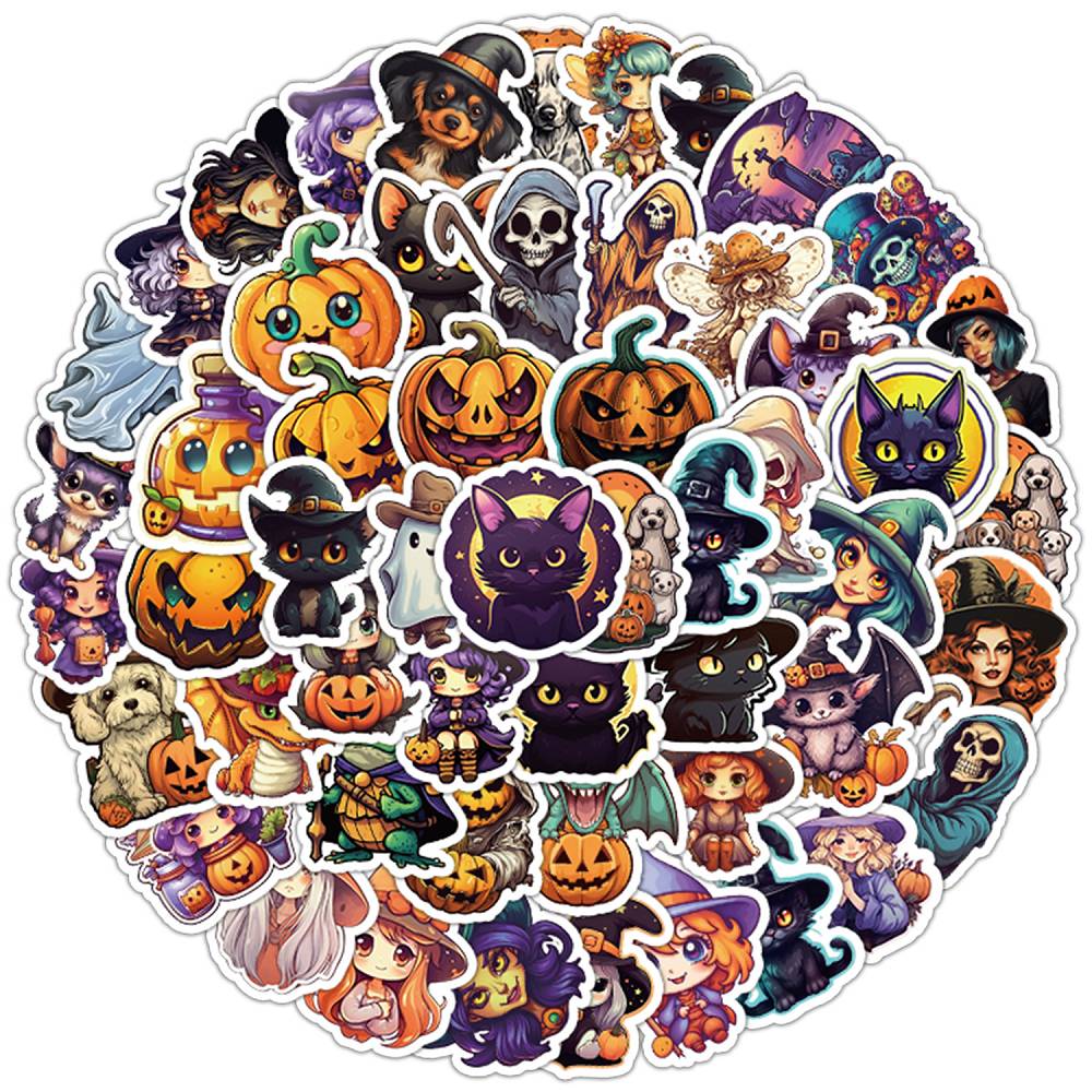 50 Halloween Doodle Stickers
