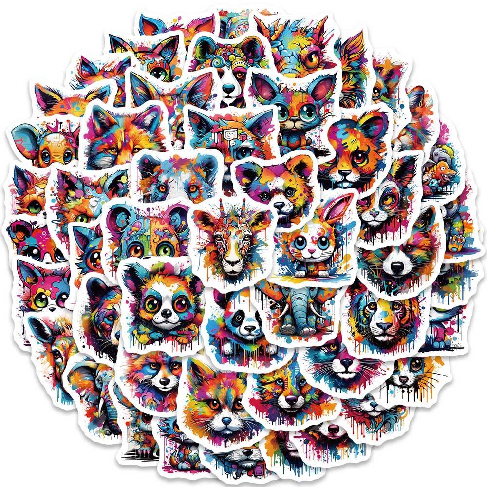 50 PCS Colorful graffiti animal stickers

