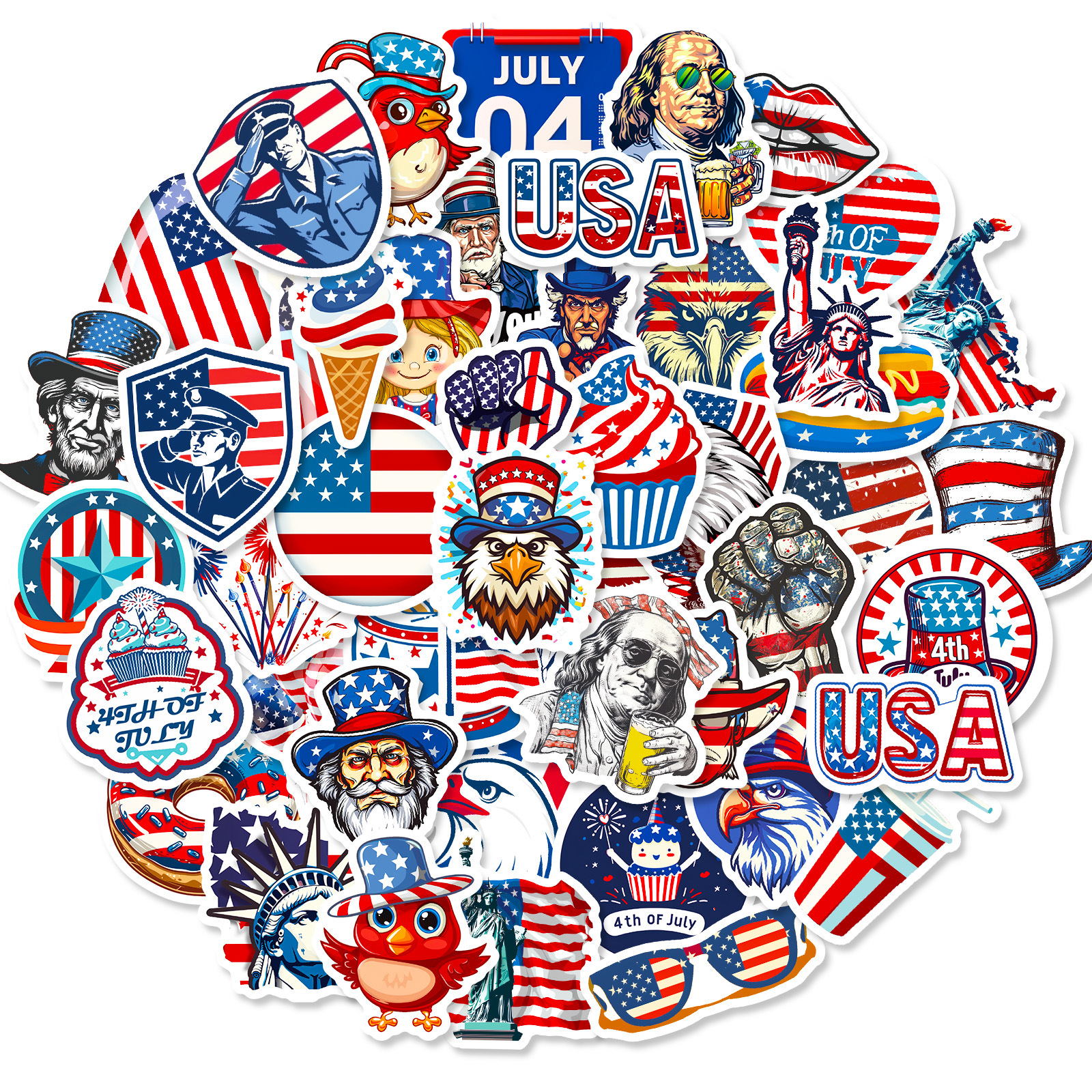 50 Independence Day Stickers