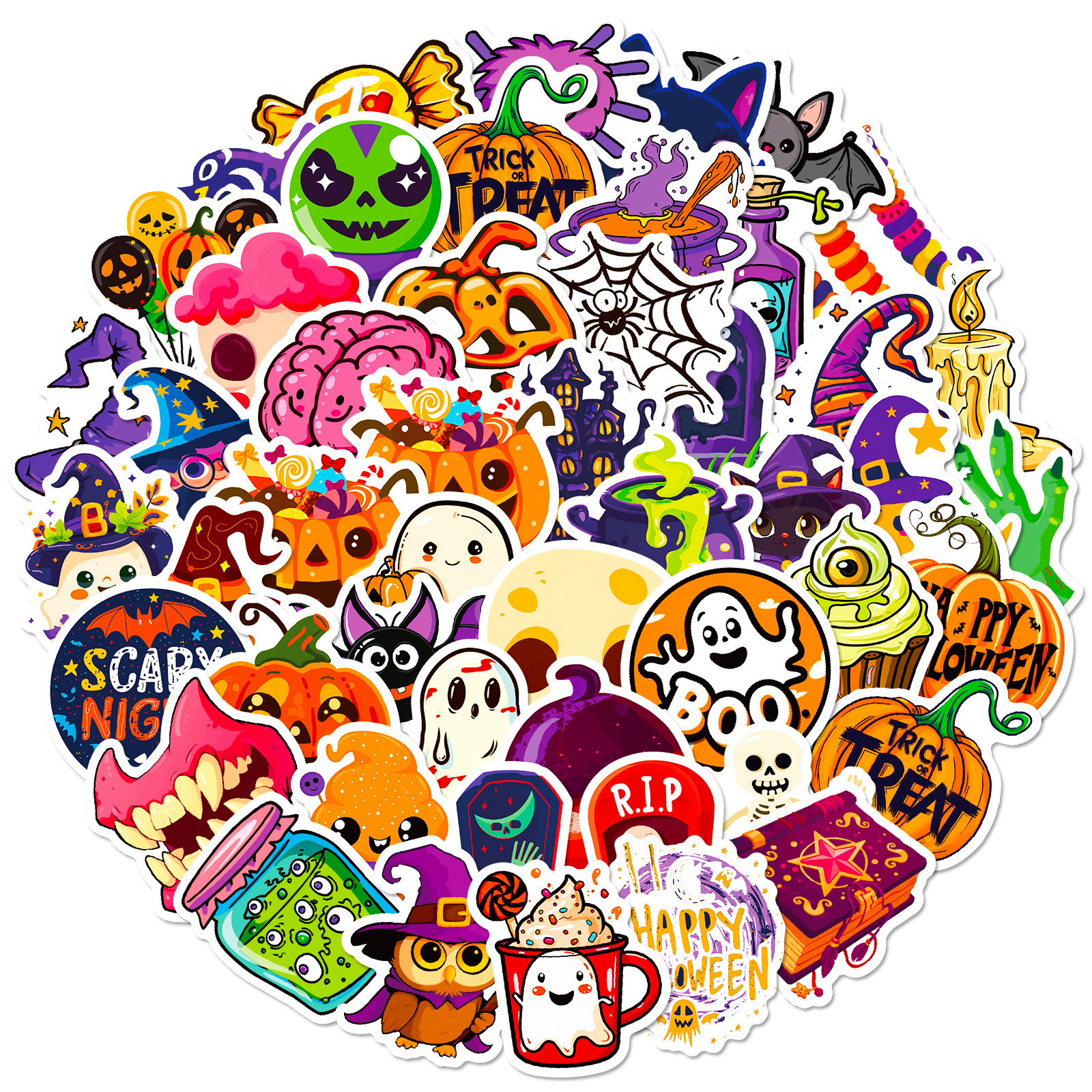 50 Halloween Stickers