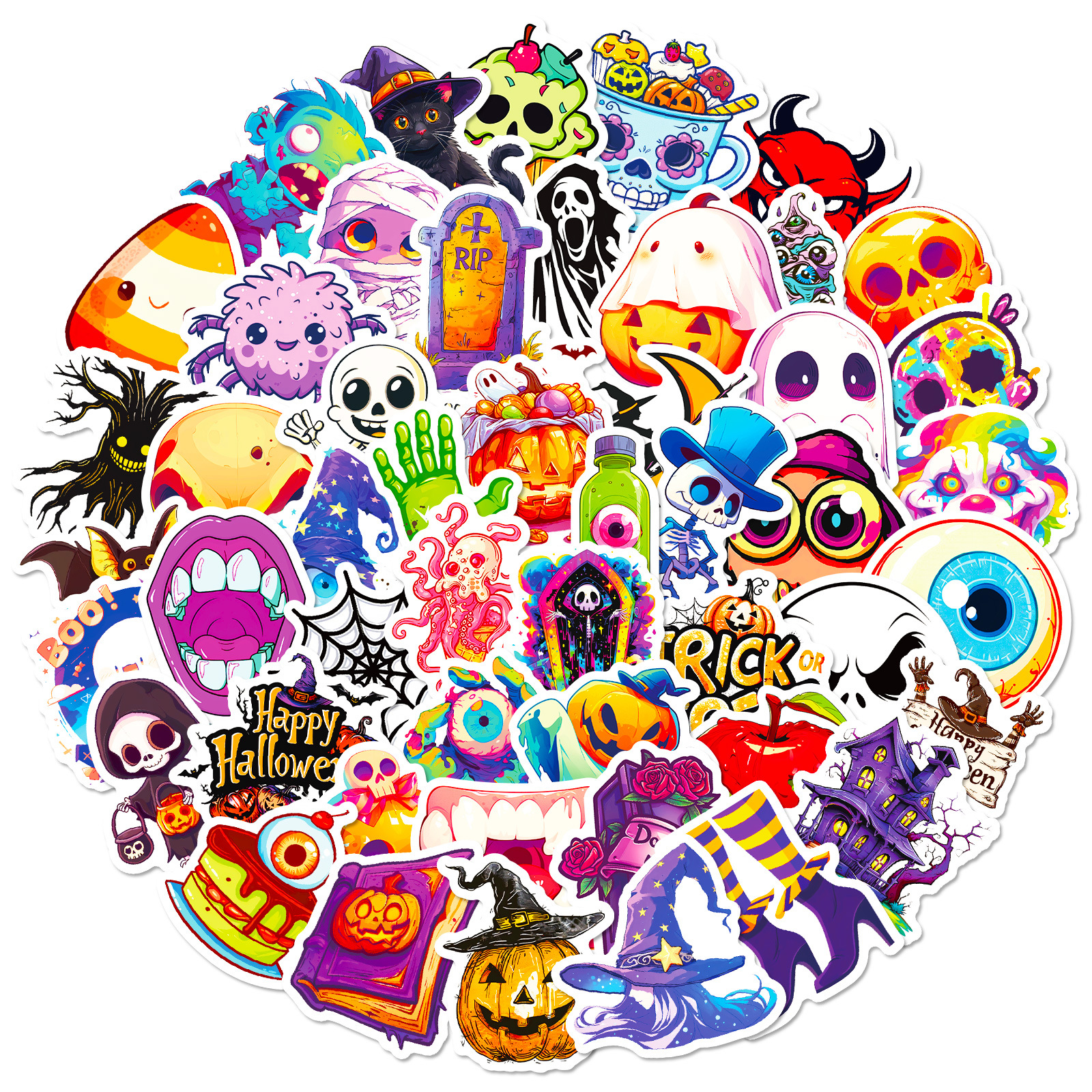 50 Halloween Stickers