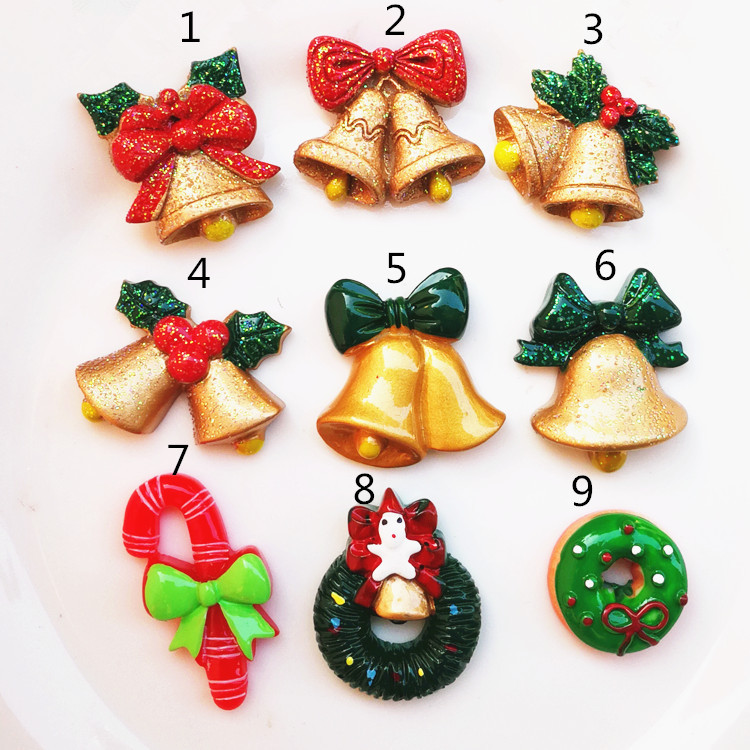 Random Mix 10 Christmas gift resin DIY accessories