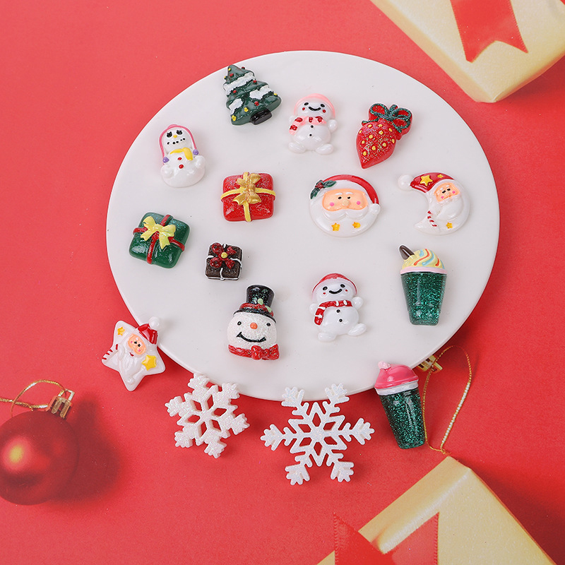 Random Mix 20 Christmas gift resin DIY accessories