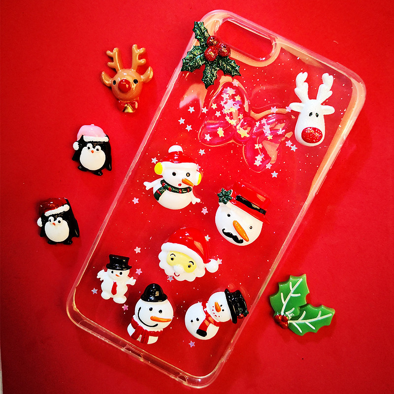 Random Mix 10 Christmas gift resin DIY accessories