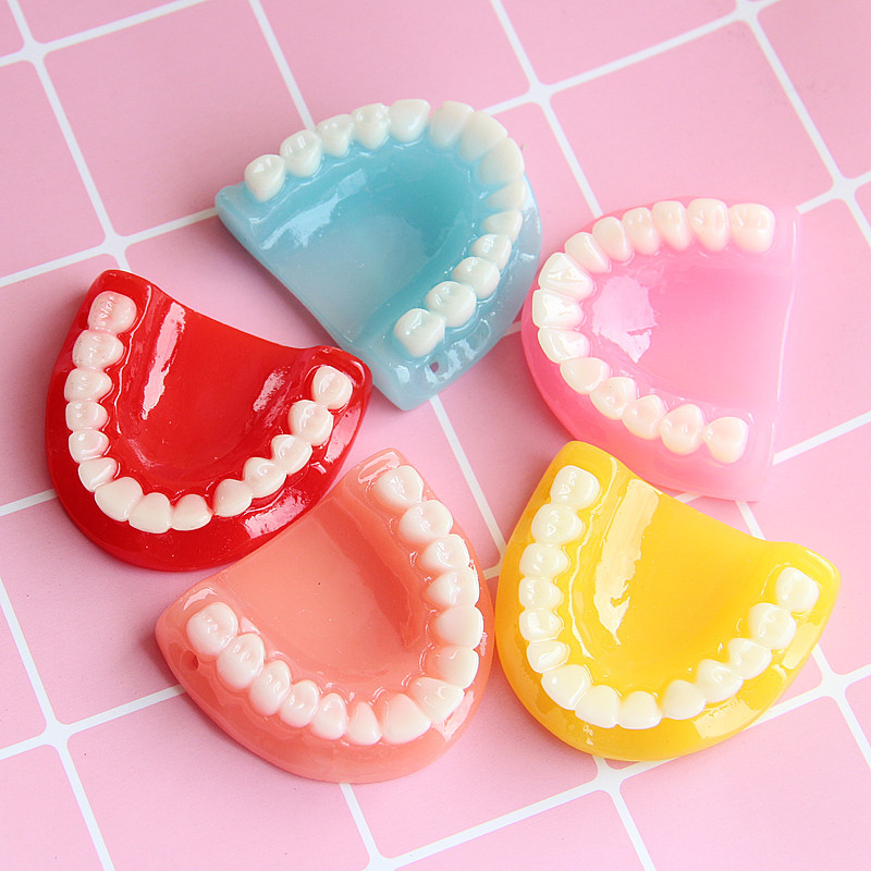 Random Mix 10 Halloween tooth gift resin DIY accessories