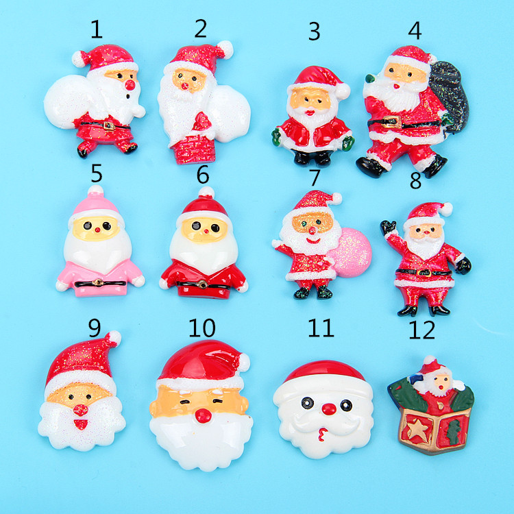 Random Mix 15 pcs Christmas gift resin DIY accessories