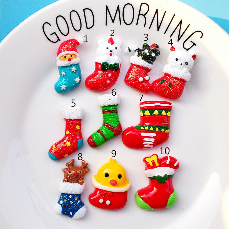 Random Mix 20 pcs Christmas gift resin DIY accessories