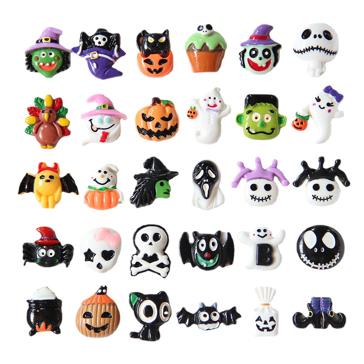 Random Mix 30 Halloween gift resin DIY accessories