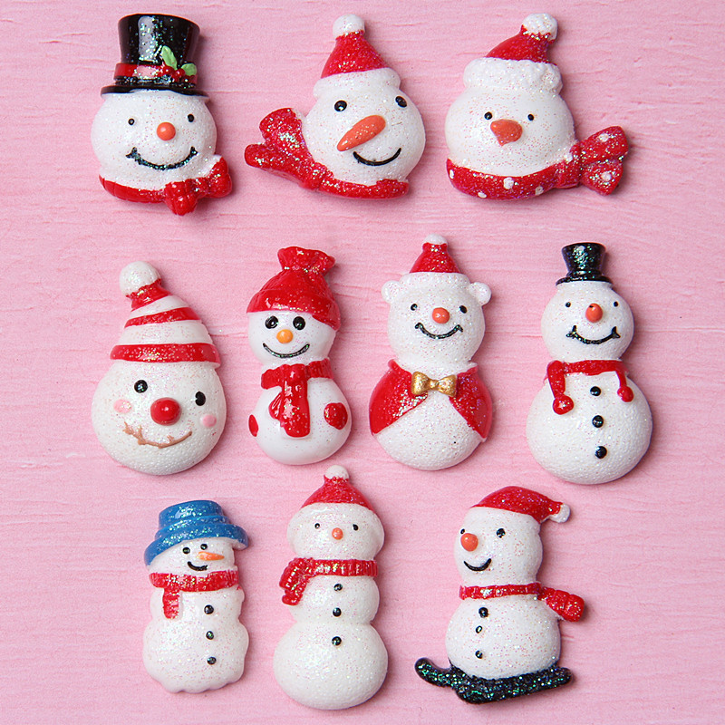 Random Mix 10 pcs Christmas gift resin DIY accessories