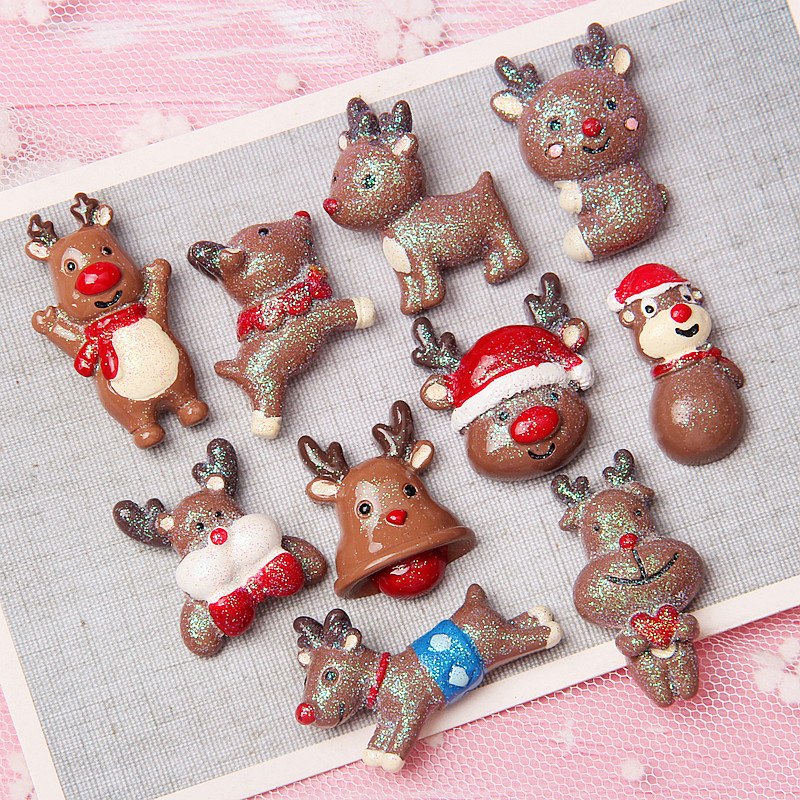 Random Mix 20 pcs Christmas gift resin DIY accessories