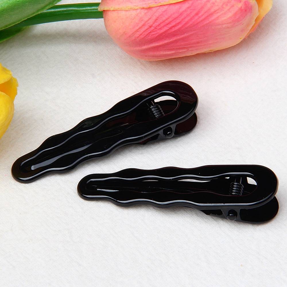 6cm glossy wavy water drop hair clip