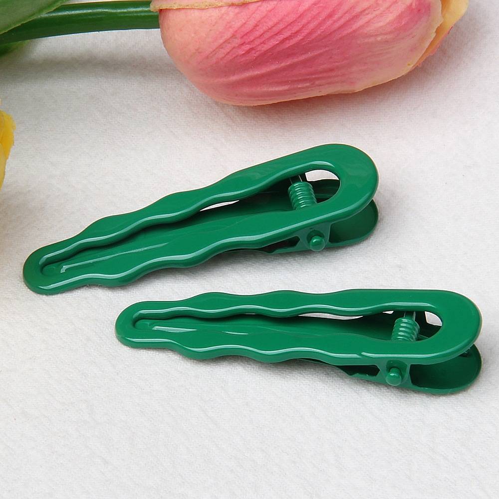 6cm glossy wavy water drop hair clip