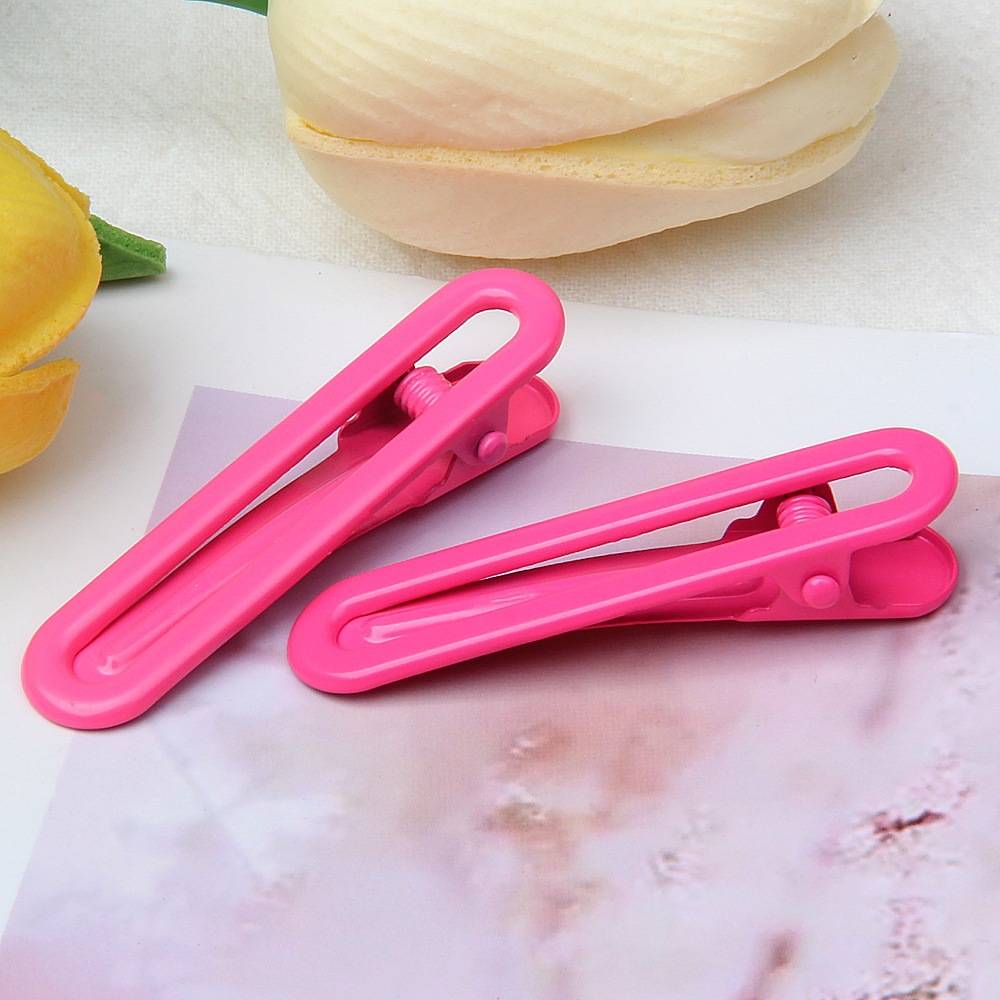 5cm small U-shaped clip glossy electroplated candy color hairpin