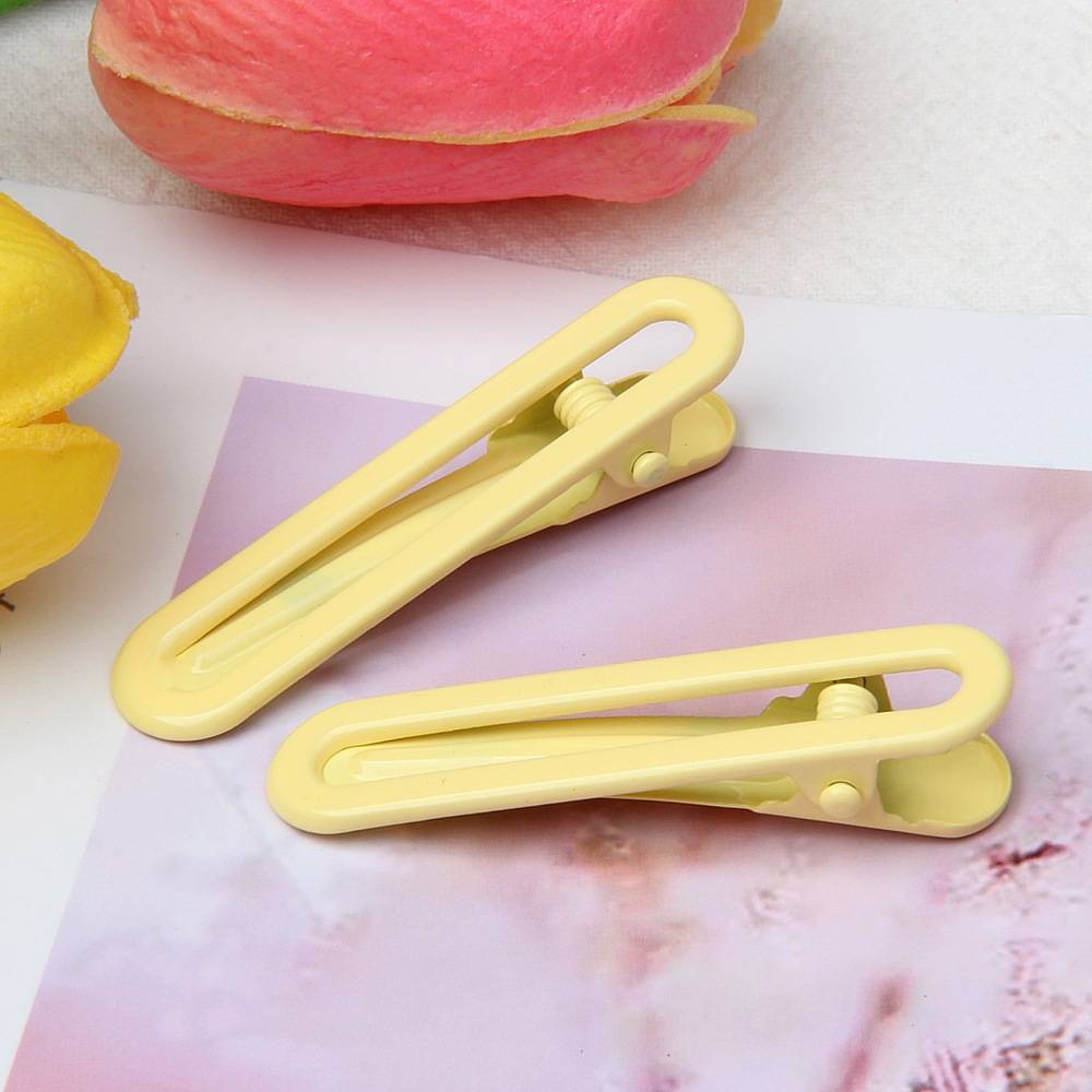 5cm small U-shaped clip glossy electroplated candy color hairpin