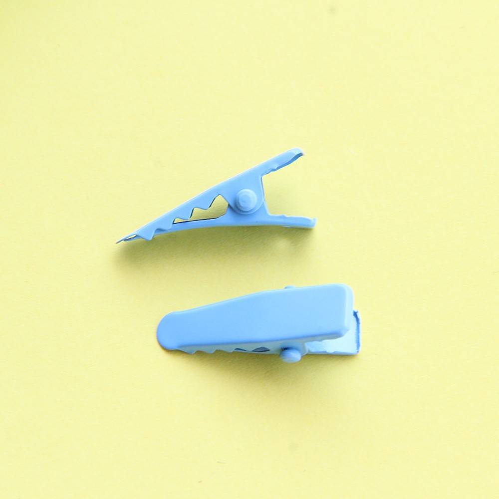 2.4cm DIY electroplated candy color duckbill clip