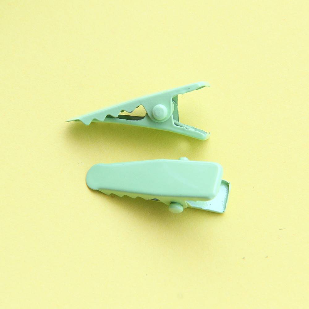 2.4cm DIY electroplated candy color duckbill clip