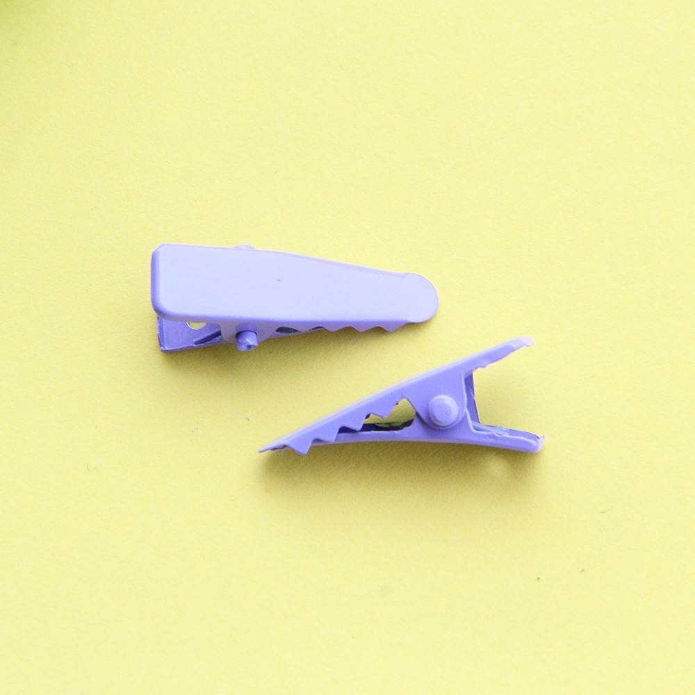 2.4cm DIY electroplated candy color duckbill clip