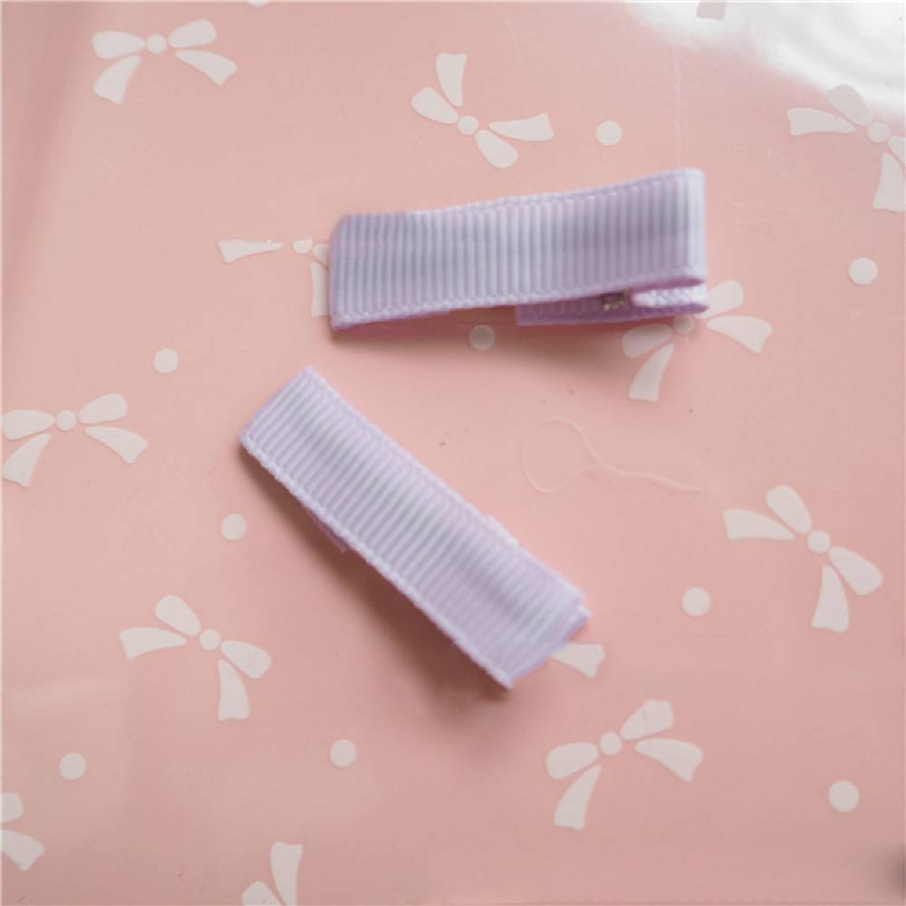 3.5CM candy color ribbed satin ribbon semi-edged hairpin